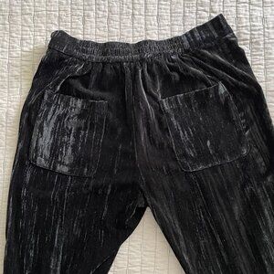 Black velvet Zara pants